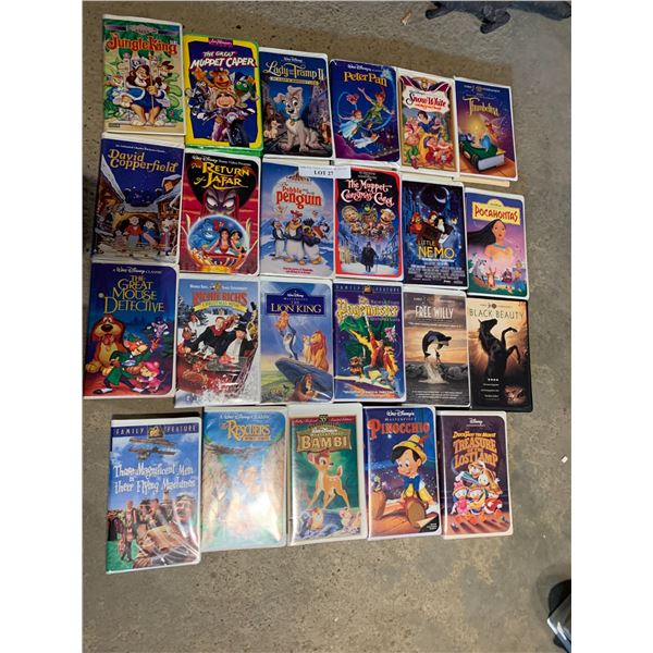 Disney & Warner Brothers asst VHS Cartoon Movies