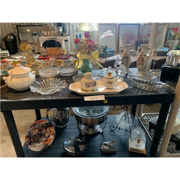 Small Soup Tureen,, Glass, Crystal & Porcelain Serving-ware, Tramontina Fondue Set, Water Pitcher, D