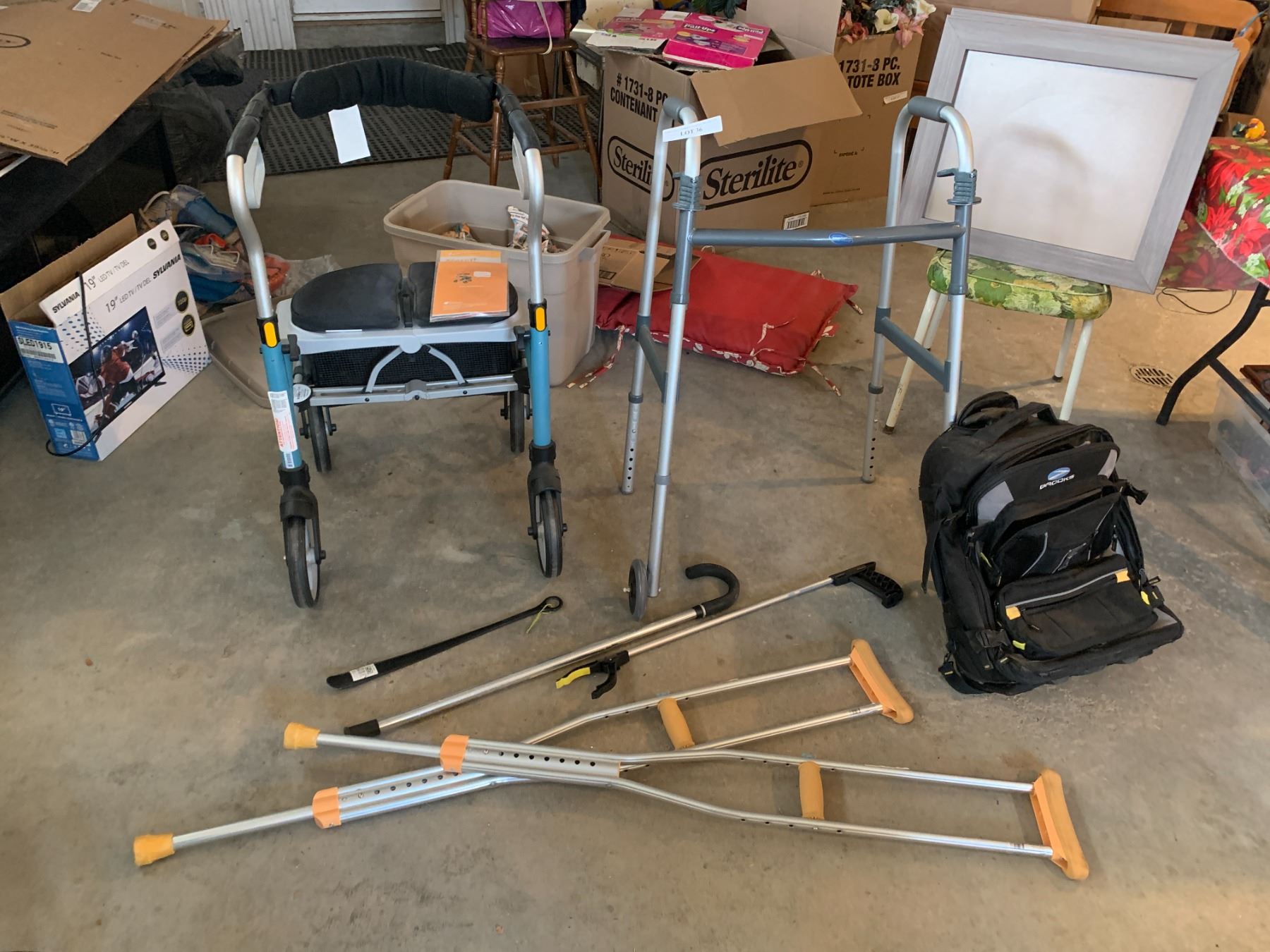 Express Lite Walker, Crutches, Hand Grabber, Shoe Horn Brooks Napsac