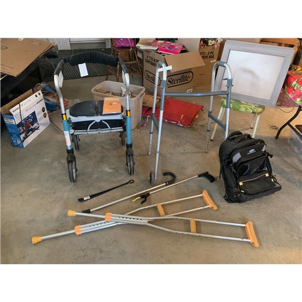 Express Lite Walker, Crutches, Hand Grabber, Shoe Horn Brooks Napsac & Walking Cane & Walker