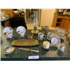 Image 1 : Oil Lantern, Asst Teacups/Saucers, Anniversary Mugs &Serving Plate, Brass Pot Potpourri Dish, Taper 