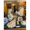Image 1 : Lg Asian Vase with Light-up Foliage, Hawaii Wall Clock, String Doll, Brass Candle Holder, Wreath, Fl