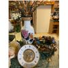 Image 3 : Lg Asian Vase with Light-up Foliage, Hawaii Wall Clock, String Doll, Brass Candle Holder, Wreath, Fl