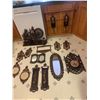 Image 1 : Large Variety of Copper-ware including Candle Holders, Wall Decor, Clock & Mirror