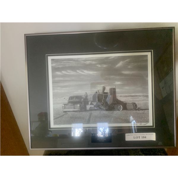 Harvest 1954 Ltd Edition Signed Print by Owen Garratt Pencil Drawing w Documentation