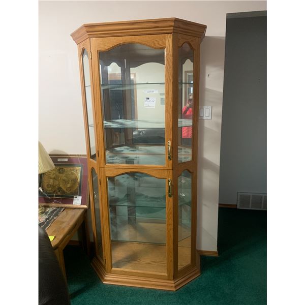Wood & Glass 6 Shelf Curio Cabinet