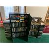 Image 1 : Black DVD Cabinet, Metal Stand, Massive Collection of DVD Movies