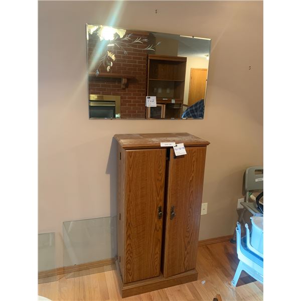 Etched Mirror, DVD Cabinet & Lg Variety of DVD & VHS Movies