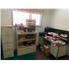 Image 1 : Complete Home Office w Stationary, Desk, 3 Filing Cabinets (Filing Cabinet in Closet missing key & 4
