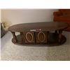 Image 1 : Vintage Oval Wood Coffee Table w Storage