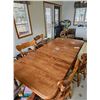 Image 1 : Wood Kitchen Table 6 Chairs w 2 Leaf Inserts