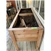 Image 1 : Wood Double Planter Box w Dirt
