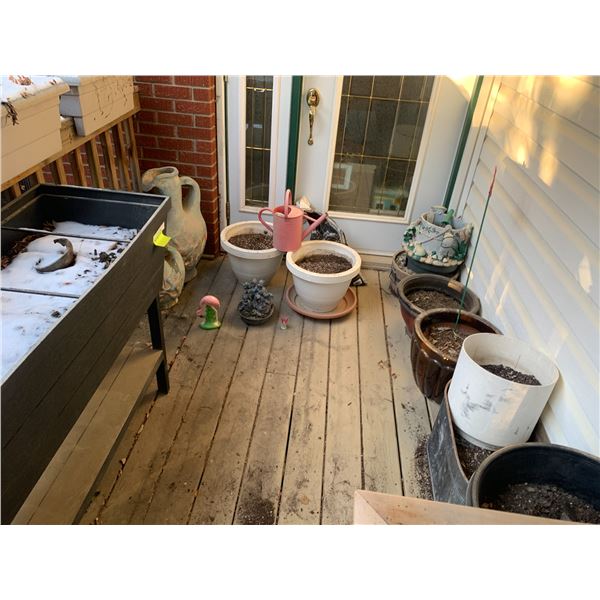 Planter Box, Watering Can, Garden Ornament, Variety of Resin, Metal Resin & Plastic Pots