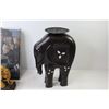 Image 2 : Equus Book - Wooden Elephant Candle Holder - (1) Elephant Book End