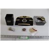 Image 1 : Boston Bruins Mousepad, Mouse, and Pen Holder; (2) Medallions, Novelty Bullet Keychain