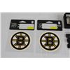 Image 2 : (4) Boston Bruins Flattened Pennies, (2) Decals, Stachetats, Toy Figurine, Misc.