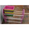 Image 3 : * Dora the Explorer Wooden Shelf Unit with Organizers - 9" x 27" x 26" Tall