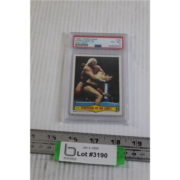 1985 Topps WWF Stretched to the Limit! Hulk Hogan Card