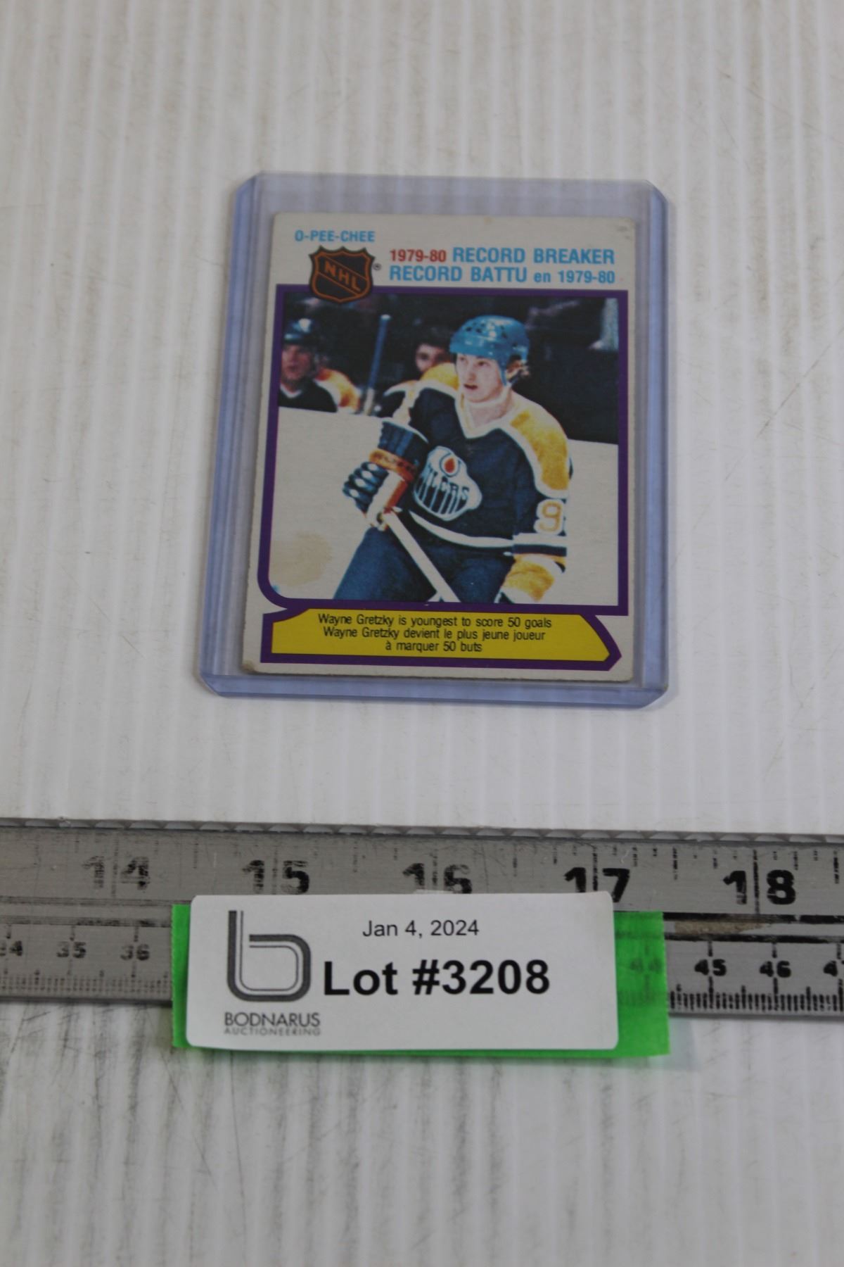 Wayne Gretzky 1980-81 OPC Scoring Leader Hockey Card - Bodnarus Auctioneering Wayne Gretzky 1980-81 OPC Scoring Leader Hockey Card - Bodnarus Auctioneering