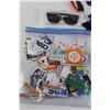 Image 5 : (8) Sunglasses, Assorted Jewelry, (2) Train Pencil Sharpeners, Misc.