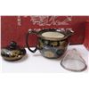 Image 2 : Single Serving Asian Tea Pot w/ Strainer in Box - Small Chip on underside of lid