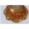 Image 3 : Daisy and Button Marigold Carnival Glass Bowl - 8.5"