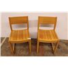 Image 1 : * (2x Bid Price) (2) Wooden Chairs