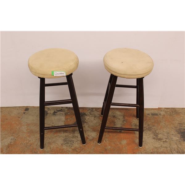 * (2) Wooden Barstools - 26  High