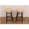 Image 1 : * (2) Wooden Barstools - 26" High