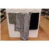 Image 1 : (3) Curtain Pieces, Black Soft Blanket