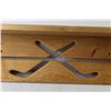 Image 5 : Wooden Shelf w/Hockey Stick Cut-Out (36"w x 8"h x 5 1/2") - Moose Shed