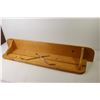 Image 6 : Wooden Shelf w/Hockey Stick Cut-Out (36"w x 8"h x 5 1/2") - Moose Shed