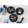 Image 3 : Canucks Souvenir Items - Pez - NHL Pucks - Coasters - Earrings - Misc. Items