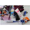 Image 8 : Assortment of Hygiene Products - Physio Thermometer - Flashlight - Wet Wipes - Makeup Bag