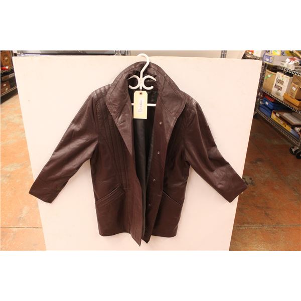 *Ladies Brown Leather Jacket (size 40)