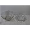 Image 4 : Glass Vase - Divided Crystal Dishes - Rose Bowl - Glass Plate & Bowl