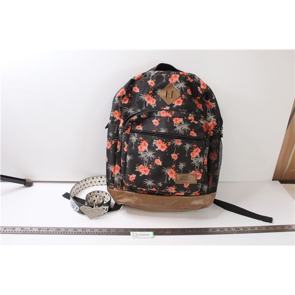 Dickies Floral Backpack, Roxy Ladies Belt