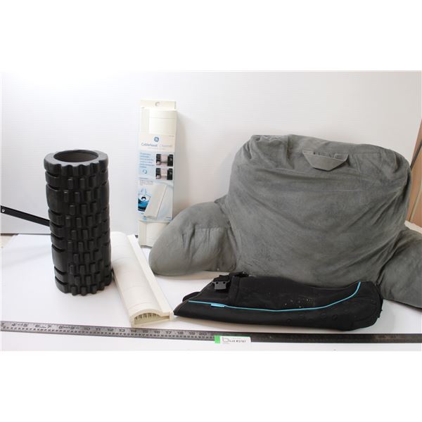 Arm Sling, (2) Cord Hiding Baseboard Covers, Back Roller, Comfy Chair Back Rest