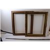 Image 1 : (2) Wood Frames w/ Velvet & Gold Trim - 20"x24"