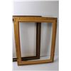 Image 3 : (2) Wood Frames w/ Velvet & Gold Trim - 20"x24"