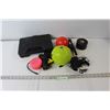 Image 1 : Balls, Tape, Power Supply Units, Glue Gun, Portable Speaker, Soldering Supplies With Case