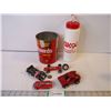 Image 1 : Tonka Car,(3) Race Cars, Edwards Tin and Water Bottle