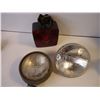 Image 6 : Farm Heat Lamp(works) Assorted Lights, Mirror/Spotlight, Paint Gun(all are untested)