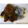 Image 1 : (2) Large Stuffies- Cuddle Wit Gorilla and Elephant