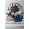 Image 1 : Wall Clock, Binders, Poly Envelopes, Stainless Steel Food Grinder