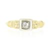 Image 4 : Antique 14k TT Gold 0.10 ctw Old Mine Cut Diamond Solitaire Petite Promise Ring