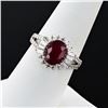 Image 2 : 2.90 ctw AFRICAN Ruby and 0.86 ctw Diamond Platinum Ring (GIA CERTIFIED)