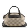 Image 2 : Gucci Brown Diamante Canvas Leather Cathrine Top Handle Shoulder Bag