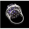 Image 3 : GIA Cert 19.95 ctw Tanzanite and Diamond Ring - 14KT White Gold