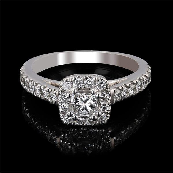 1.26 ctw SI1 CLARITY E COLOR Diamond Platinum Ring (EGL USA CERTIFIED)